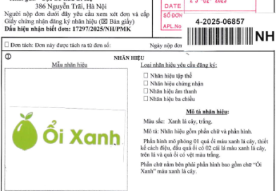 Đăng ký bảo hộ nhãn hiệu “Ổi Xanh” cho sản phẩm thời trang