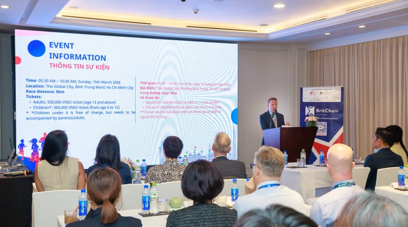 BritCham Fun Run 2026 lần thứ 26 do Hiệp Hội Doanh Nghiệp Anh tổ chức sắp diễn ra tại Khu đô thị The Global City