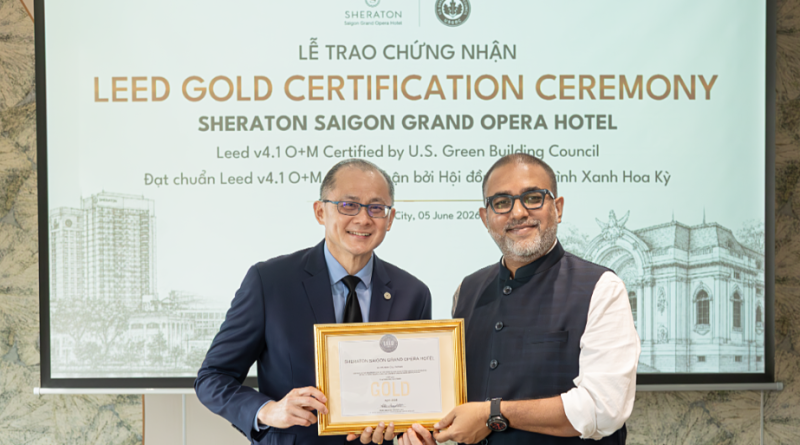 Sheraton Saigon Grand Opera Hotel đạt LEED Gold về vận hành bền vững